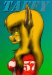  anthro blonde_hair breasts clothed clothing feline female hair mammal solo todd_sutherland yellow_eyes 