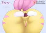  2016 animated anus augustbebel butt butt_shot cutie_mark dock equine female feral flutterbat_(mlp) fluttershy_(mlp) friendship_is_magic fur hair horse invalid_tag mammal my_little_pony patreon pink_hair pony pussy simple_background spread_anus spreading text yellow_fur 