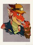  2016 armor dragon drpickelle hard_hat helmet male spelunker transformation western 