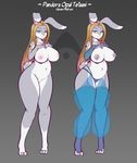  2016 breasts clothed clothing female jewelry lagomorph mammal model_sheet navel nipples nude pasties pussy rabbit scorpdk skimpy slightly_chubby smile solo tattoo 