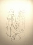  2016 arawegh barefoot boots cainethelongshot cloak clothed clothing dark_elf drow duo elf elkator female footwear hair hand_holding humanoid invalid_tag jacket lizard long_hair magic_user male male/female mammal not_furry reptile romantic_couple scales scalie sketch standing toes walking 