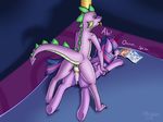  2016 anus balls butt cum dragon duo english_text equine feathers female feral friendship_is_magic fur hair horn magazine male mammal multicolored_hair my_little_pony penetration purple_feathers purple_fur scalie sex spike_(mlp) stargazer text tongue tongue_out twilight_sparkle_(mlp) winged_unicorn wings 