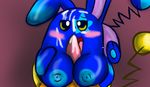  anthro azumarill between blush breasts breasts_between cum cum_on_face fan_character female licking male male/female mammal nintendo nipples penis pok&eacute;mon sex tongue tongue_out video_games yellow_eyes 