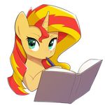  2016 30clock blush book equestria_girls equine female hair horn looking_at_viewer mammal multicolored_hair my_little_pony pen simple_background solo sunset_shimmer_(eg) two_tone_hair unicorn white_background 