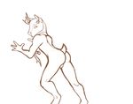  anthro antlers balls butt cervine deer fur horn invalid_tag jewelry leaning leaning_forward looking_at_viewer looking_back male mammal necklace nude open_mouth presenting presenting_hindquarters raised_tail showing simple_background sleepybutler solo standing white_background 