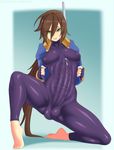  :p aile artist_name barefoot bodysuit breasts breasts_apart brown_hair erection fingerless_gloves futanari gloves green_eyes huge_penis long_hair looking_at_viewer low_ponytail medium_breasts necrosmos older open_clothes penis ponytail precum puffy_short_sleeves puffy_sleeves rockman rockman_zx rockman_zx_advent short_sleeves skin_tight solo spread_legs testicles tongue tongue_out watermark web_address 