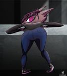  anthro breasts butt clothed clothing digital_media_(artwork) female hair half-closed_eyes looking_at_viewer mammal solo typhoonteaser 