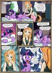  2016 armpits blush clothed clothing comic cutie_mark dialogue disgust duo english_text equine fan_character feathered_wings feathers female feral friendship_is_magic fur green_eyes hair hi_res horn horse human hybrid looking_back lying mammal mascara_(oc) massage monochrome multicolored_hair my_little_pony panties pencils_(artist) pillow pink_fur pony purple_eyes purple_fur purple_hair smile text twilight_sparkle_(mlp) underhoof underwear winged_unicorn wings 