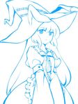  animal_ears animal_hat artist_request blue bow bowtie closed_mouth dress expressionless fake_animal_ears hat irisu_kyouko irisu_shoukougun! jpeg_artifacts long_hair looking_at_viewer monochrome ribbon sidelocks solo upper_body very_long_hair witch_hat 