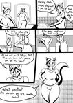  2016 anthro bottomless breasts butt canine chris_hayabusa clothed clothing comic cooking dialogue digital_media_(artwork) english_text female fur hair hi_res humor incest invalid_tag kitchen male mammal mature_female mother mother_and_son parent plaga presenting presenting_hindquarters pussy shirt smile son spatula suzanne_hayabusa t-shirt text underwear wolf 