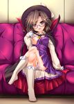 :d akatsuki_shimeji bad_id bad_pixiv_id black_cape black_hat blush bow breasts brown_eyes brown_hair cape clothes_lift commentary_request couch crossed_legs cum cum_on_body cum_on_hair cum_on_lower_body cum_on_upper_body dress dress_shirt facial full_body glasses gloves hat hat_bow head_tilt lifted_by_self long_sleeves looking_at_viewer medium_breasts nipples one_breast_out open_mouth panties pantyshot pantyshot_(sitting) plaid plaid_dress puffy_long_sleeves puffy_sleeves red-framed_eyewear semi-rimless_eyewear shirt short_hair sitting smile socks solo touhou under-rim_eyewear underwear usami_sumireko white_bow white_gloves white_legwear white_panties white_shirt 