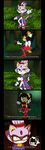  anthro black_hair blaze_the_cat cat clothed clothing comic duo feline fur gloves hair hairband honey_the_cat mammal pigtails signature sonic_(series) text unknown_artist unknown_artist_signature yellow_fur 
