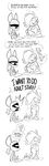  black_and_white bow breasts comic dialogue drawing duo english_text eyelashes female frown ghost ghoul_school hair herny humor monochrome mummy open_mouth pencil_(disambiguation) phantasma_phantom scooby-doo_(series) size_difference smile speech_bubble spirit sweat sweatdrop tanis_mummy text undead 