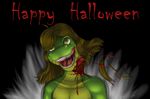  2016 alligator anthro blood crocodilian dead_eyes dr_zombie drooling gore hair halloween holidays male nightmare_fuel open_mouth reptile russie saliva scalie sharp_teeth teeth text tongue tongue_out 