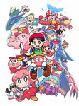 :&gt; :3 adeleine angel_(kirby) animal_ears armor beret bird black_dress black_hair blonde_hair blue_bow blue_eyes blue_hair blue_legwear blue_neckwear blush blush_stickers bouncy_(kirby) bouncy_sis_(kirby) bow bowtie boxy_(kirby) braid broom broom_riding brown_footwear buttons chuchu_(kirby) claycia closed_eyes commentary_request crown drawcia dress dyna_blade elline_(kirby) fairy_wings feathers female_gooey_(kirby) fish flower flower_on_head glasses goggles green_dress green_eyes grey_hair hair_bow hair_flower hair_ornament hair_over_eyes hair_ribbon halo hat hat_bow highres iron_mam keke_(kirby) kirby's_dream_land_2 kirby's_dream_land_3 kirby:_canvas_curse kirby:_planet_robobot kirby:_triple_deluxe kirby_(series) kirby_64 kirby_and_the_rainbow_curse kirby_squeak_squad lalala_(kirby) long_sleeves looking_at_viewer mine_(kirby) mrs._moley multicolored_hair multiple_girls nyupun_(kirby) one_eye_closed open_mouth orange_hair pac-man_eyes paintra pick_(kirby) pink_bow pink_hair pink_scarf pitch_mama polearm polka_dot polka_dot_bow purple_hat queen_sectonia rariatto_(ganguri) red_bow red_dress red_hat red_ribbon ribbon ribbon_(kirby) ripple_star_queen round_eyewear scarf shiro_(kirby) shoes silver_hair simple_background sleeves_past_wrists smile spear susie_(kirby) tress_ribbon twin_braids weapon white_background white_dress white_wings wings witch_hat yariko_(kirby) yellow_bow yellow_eyes yellow_footwear 