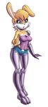  2016 anthro big_breasts breasts bunnie_rabbot cleavage clothed clothing female lagomorph mammal rabbit sallyhot solo sonic_(series) 