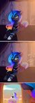  blue_eyes blue_feathers blue_fur comic cosmic_hair detailed_background duo english_text equine eyelashes feathered_wings feathers friendship_is_magic fur hooves horn lying magnaluna mammal my_little_pony princess_celestia_(mlp) princess_luna_(mlp) sitting smile text twilight_sparkle_(mlp) winged_unicorn wings 