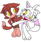  animatronic anthro aww blush canine cute duo female five_nights_at_freddy&#039;s five_nights_at_freddy&#039;s_2 fox foxy_(fnaf) fur machine male male/female mammal mangle_(fnaf) robot romantic_couple sonic_style unknown_artist video_games 