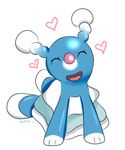  brionne closed_eyes gen_7_pokemon heart looking_at_viewer no_humans nocunoct open_mouth pokemon pokemon_(creature) smile white_background 