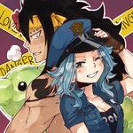  1boy 1girl fairy_tail female male rusky 