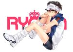  black_hair character_name echizen_ryooma hat male_focus potti-p shorts solo sportswear tennis_no_ouji-sama yellow_eyes 