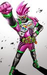  action_gamer_level_2 bad_id bad_pixiv_id belt breastplate highres kamen_rider kamen_rider_ex-aid kamen_rider_ex-aid_(series) mighty_action_x_level_2 rider_gashat sharumon shoulder_pads solo 