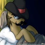 bed earth_pony equine facial_hair friendship_is_magic hat horse john_joseco mammal mustache my_little_pony pony sheriff_silverstar_(mlp) solo 