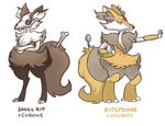  anthro big_tail bone braixen brown_fur cubone dark_fur facial_hair fangs fur fusion humor identitypollution kadabra looking_down markings multicolored_fur mustache nintendo pok&eacute;mon pok&eacute;mon_fusion pun red_eyes simple_background skull spoon star tan_fur video_games white_fur yellow_fur 