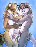  2016 anthro balls cum duo erection fur hair male male/male mammal marsupial nude open_mouth opossum penetrable_sex_toy penetration penis raccoon ruaidri sex_toy simple_background 