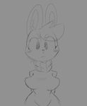  2016 anthro big_breasts breasts casey_(tacdoodles) clothed clothing female front_view grey_background hair lagomorph looking_at_viewer mammal rabbit simple_background solo tacdoodles turtleneck wide_hips 