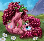  alligator blue_eyes crocodilian cutie_mark day detailed_background duo earth_pony equine eyelashes female feral friendship_is_magic fur grass gummy_(mlp) hair harwick hooves horse lying male mammal my_little_pony nude on_back outside pink_fur pink_hair pinkie_pie_(mlp) pony purple_eyes reptile scalie smile teeth underhoof 