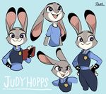  2016 anthro disney duo female fur judy_hopps lagomorph mammal rabbit rikuta zootopia 