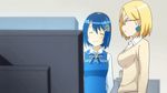  animated blonde_hair blue_hair claudia_madobe microsoft nanami_madobe os-tan windows 