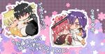  1girl 3boys female magi_the_labyrinth_of_magic male mamemix multiple_boys ren_kougyoku 