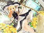  3d book broom commentary flower happy hat highres kirisame_marisa kurogoma_(meganegurasan) mikumikudance solo touhou 