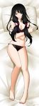 2013 :p ;p absurdres black_bra black_hair black_legwear black_panties blush bow bow_bra bow_panties bra breasts cleavage date_a_live dated epitaph_(gaoxiaohan) groin highres lace lace-trimmed_bra lace-trimmed_panties large_breasts long_hair navel one_eye_closed panties solo strap_slip tokisaki_kurumi tongue tongue_out twintails underwear 