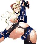  aftersex blindfold blonde_hair breasts defeated large_breasts latex_suit lilith-soft skin_tight taimanin_asagi_battle_arena touko_von_messerschmitt zol 