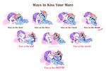  &lt;3 2016 angry blush cute duo english_text equine eyeshadow eyewear female feral friendship_is_magic hair horn how-to kissing laugh makeup mammal multicolored_hair my_little_pony one_eye_closed open_mouth pegasus purple_hair rainbow_dash_(mlp) rainbow_hair raridashdoodles rarity_(mlp) simple_background smile sunglasses text unicorn white_background wings 