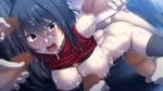  1girl 6+boys areolae arm_grab ass bent_over black_hair black_legwear black_thighhighs blush bra bra_lift breasts brown_eyes bukkake censored clenched_teeth cum cum_on_ass cum_on_breasts cum_on_hair cum_on_lower_body doggystyle facial forest game_cg gangbang group_sex guilty hanging_breasts ikoma_yui kneeling large_breasts male_masturbation masturbation mosaic_censoring multiple_boys multiple_penises outdoors penis rape screaming sex shirt_lift short_hair sweat teeth thighhighs toriko_no_kusari vaginal wide-eyed 
