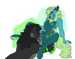  2016 anthro breasts clitoris cunnilingus eyes_closed female flower fur green_fur green_hair hair licking male male/female nude oral plant purra pussy sex simple_background spread_legs spreading tongue tongue_out vaginal 