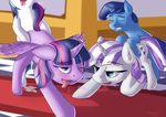  2016 blue_hair blush brother brother_and_sister carpet cutie_mark equine eyes_closed feathered_wings feathers female feral feral_on_feral friendship_is_magic fur group hair horn incest inside male male/female mammal multicolored_hair my_little_pony night_light_(mlp) open_mouth purple_feathers purple_fur pussy_juice sex shining_armor_(mlp) sibling sister stargazer tongue tongue_out twilight_sparkle_(mlp) twilight_velvet_(mlp) two_tone_hair unicorn white_fur winged_unicorn wings 
