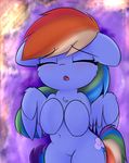  blush chest_tuft cute cutie_mark equine eyes_closed female feral friendship_is_magic hair heavymetalbronyyeah horn mammal multicolored_hair my_little_pony navel open_mouth rainbow_dash_(mlp) raised_eyebrows solo suggestive tongue tuft unicorn wings 