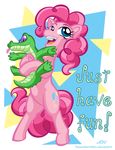  2016 alligator crocodilian duo equine female friendship_is_magic gummy_(mlp) horse hug mammal my_little_pony pinkie_pie_(mlp) pony reptile scalie texasuberalles 