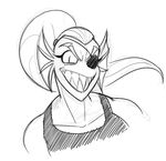  2016 anthro female fish marine mickeymonster smile solo undertale undyne video_games 