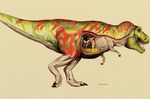  alekthebeasty ambiguous_gender anthro canine digestion dinosaur feral mammal theropod tyrannosaurus_rex vore 