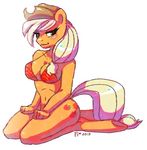  antho applejack_(mlp) blonde_hair breasts equine friendship_is_magic fur green_eyes hair hat horse mammal my_little_pony nude pony simple_background white_background yellow_fur 