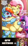  2016 comic dialogue english_text equine feathers female fluttershy_(mlp) friendship_is_magic horn laugh mammal my_little_pony pegasus rainbow_dash_(mlp) text tickling twilight_sparkle_(mlp) unicorn vavacung wings 