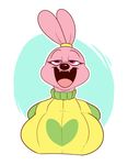  2016 anthro big_breasts breasts chowder_(series) clothed clothing digital_drawing_(artwork) digital_media_(artwork) female komponi lagomorph mammal open_mouth panini_(chowder) rabbit simple_background solo 