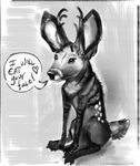  &lt;3 aardeer aardwolf cervine cute deer di19826 hybrid hyena mammal scary speech_bubble text 
