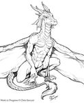  anthro chris_sawyer dragon muscular nude scalie solo tagme western_dragon 